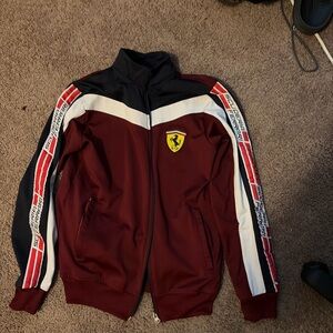 Scuderia Ferrari Burgundy, Maroon and red Track Jacket